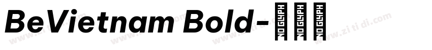 BeVietnam Bold字体转换